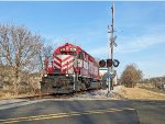 WAMX 4172 stands ready to take the five-car local back to Madison after switching the industries